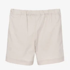 Boys Beige Cotton Shorts