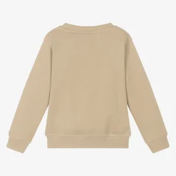 Boys Beige Cotton Sweatshirt