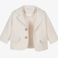 Boys Beige Jersey Suit