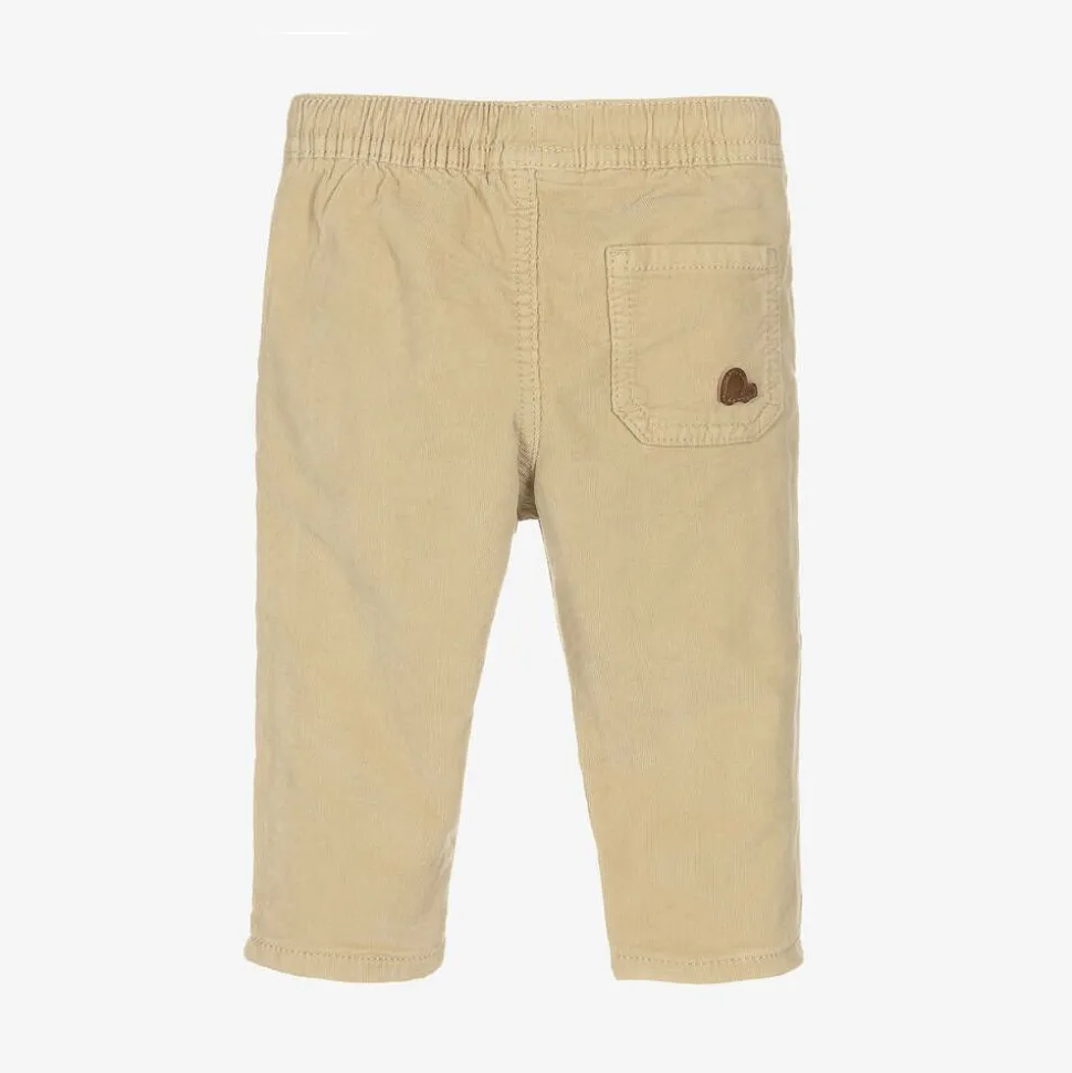 Boys Beige Needlecord Trousers