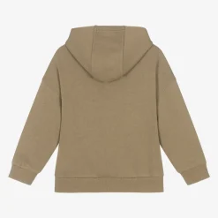 Boys Beige Organic Cotton Hoodie