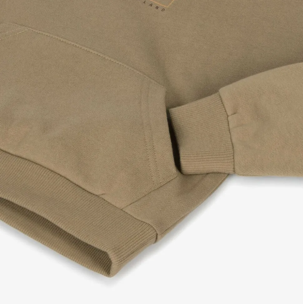Boys Beige Organic Cotton Hoodie