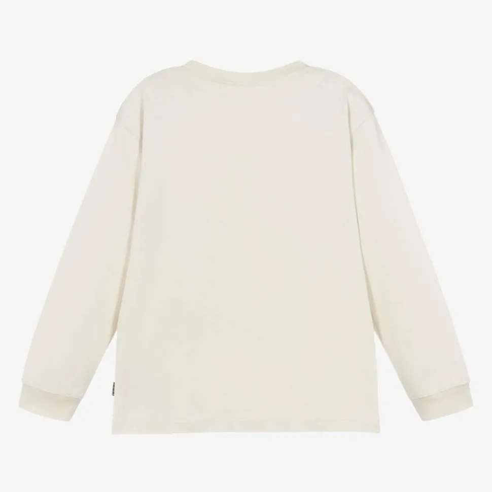 Boys Beige Organic Cotton UFO Top