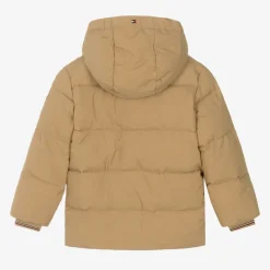 Boys Beige Puffer Coat