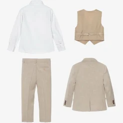 Boys Beige Trouser Suit