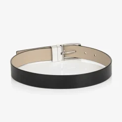 Boys Black & Beige Reversible Belt