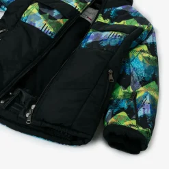 Boys Black Abstract Print Ski Jacket