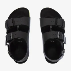 Boys Black Buckled Sandals