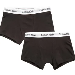 Boys Black Cotton Boxer Briefs (Pack of 2)