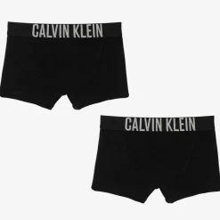 Boys Black Cotton Boxers (2 Pack)