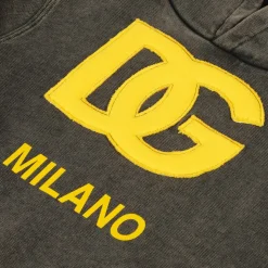 Boys Black Cotton Hoodie