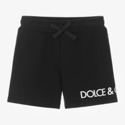 Boys Black Cotton Jersey Shorts