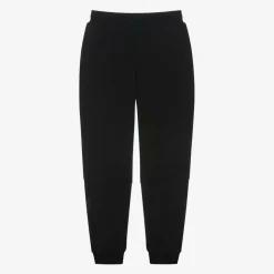 Boys Black Cotton Joggers