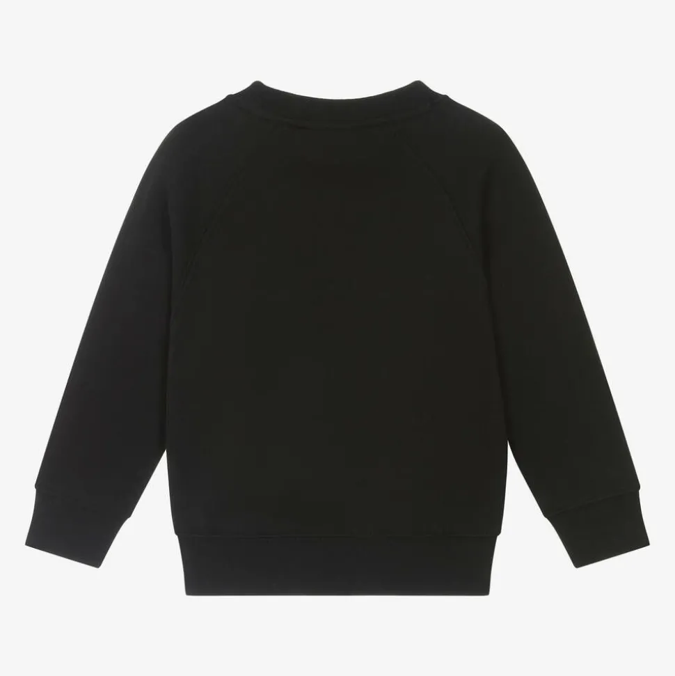 Boys Black Cotton Sweatshirt