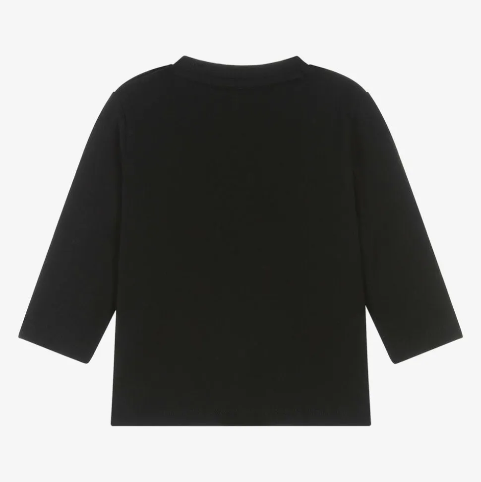 Boys Black Cotton Top