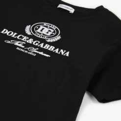 Boys Black Cotton T-Shirt