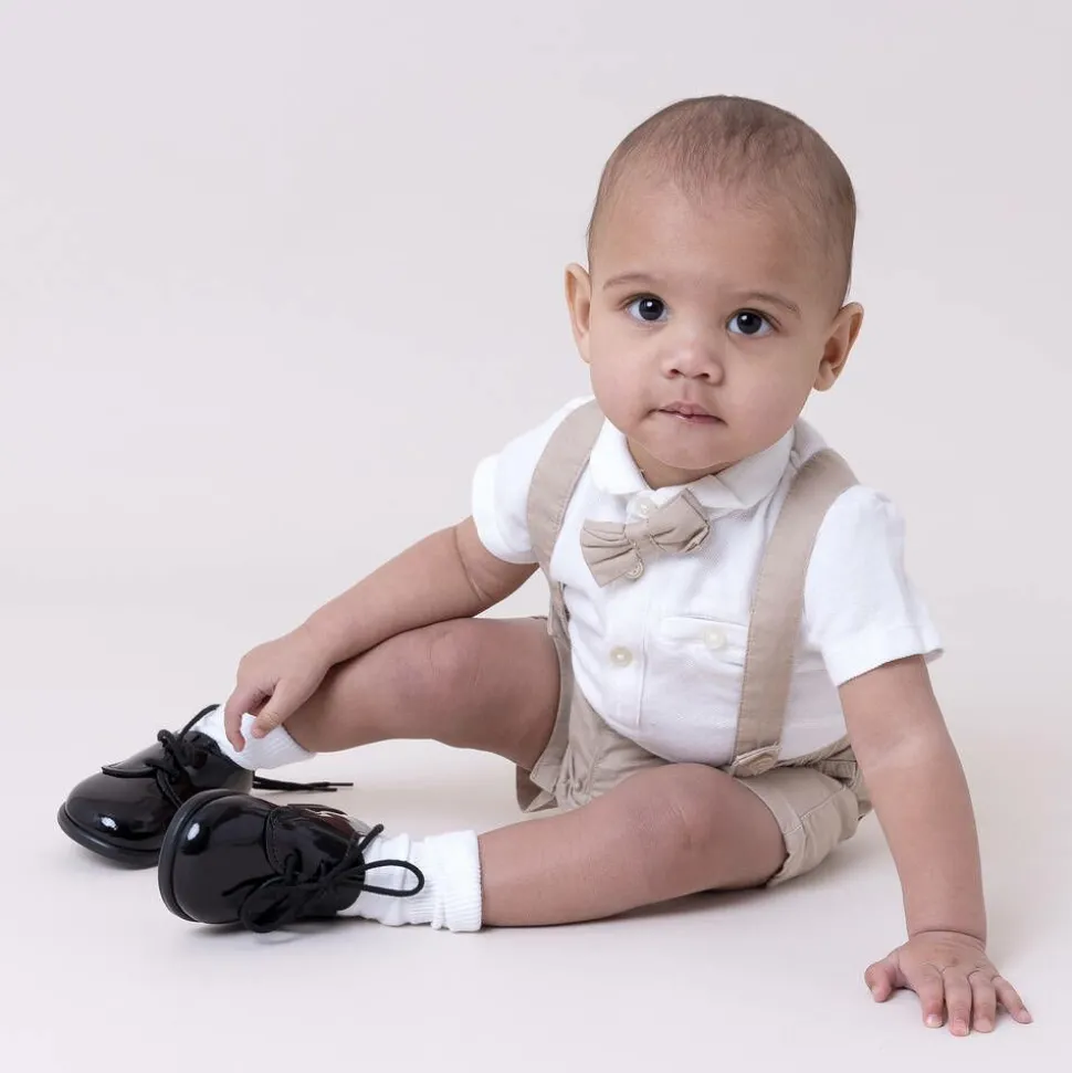 Boys Black First Walker Shoes