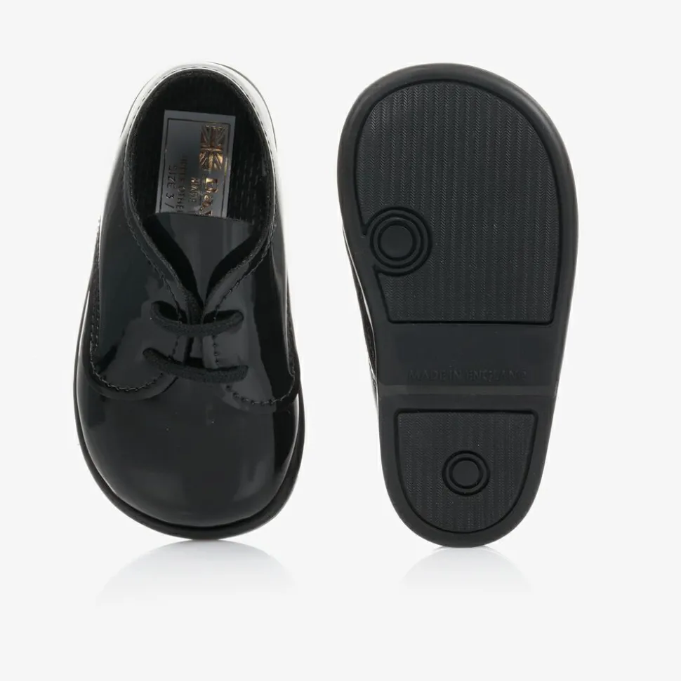 Boys Black First Walker Shoes