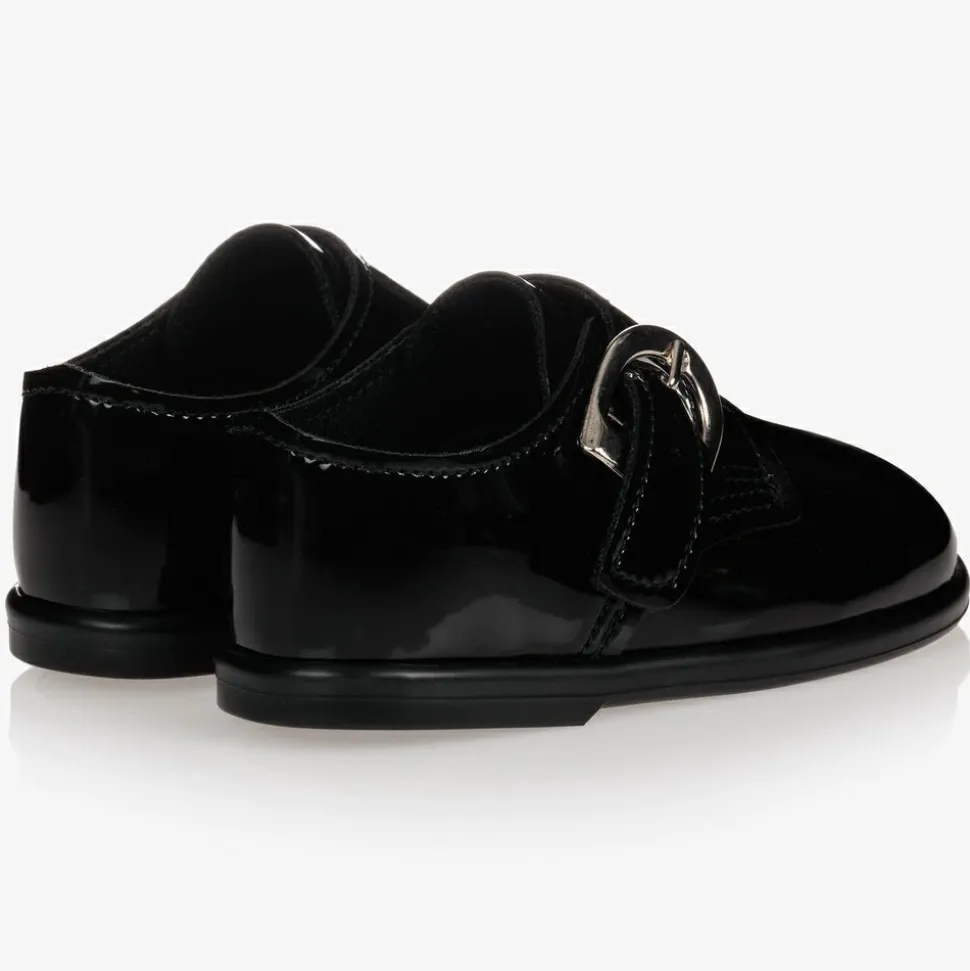 Boys Black First-Walker Shoes