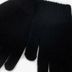 Boys Black Knitted Gloves