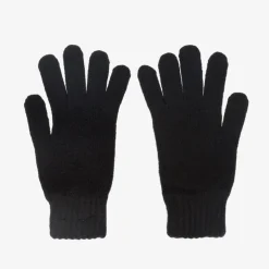 Boys Black Knitted Gloves