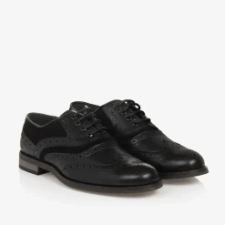 Boys Black Lace-Up Brogues