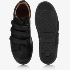 Boys Black Leather Ankle Boots