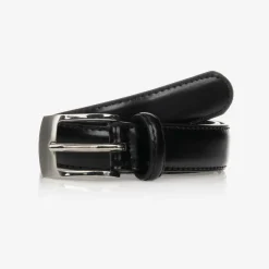 Boys Black Leather Belt