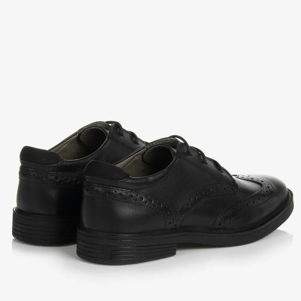 Boys Black Leather Brogues