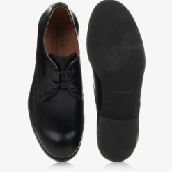 Boys Black Leather Shoes