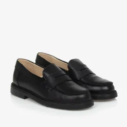 Boys Black Leather Shoes