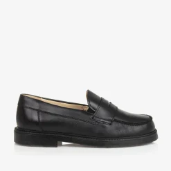 Boys Black Leather Shoes