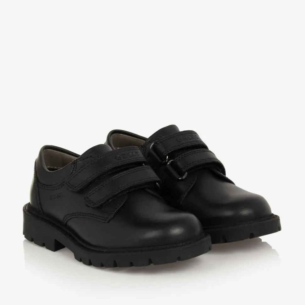Boys Black Leather Shoes