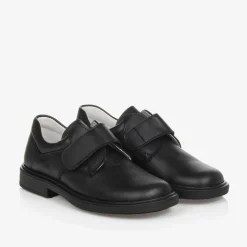 Boys Black Leather Shoes