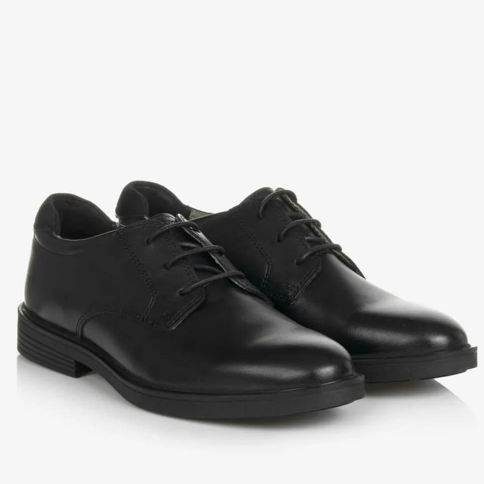 Boys Black Leather Shoes