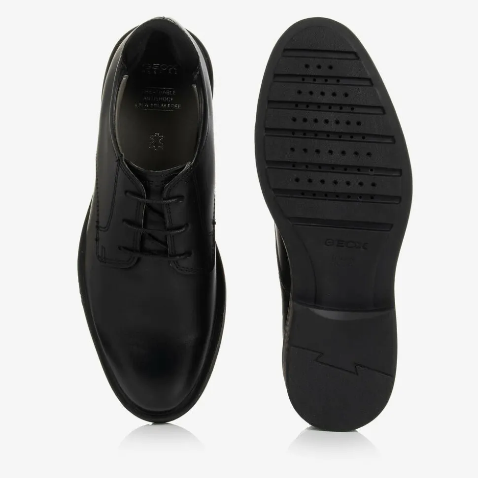 Boys Black Leather Shoes