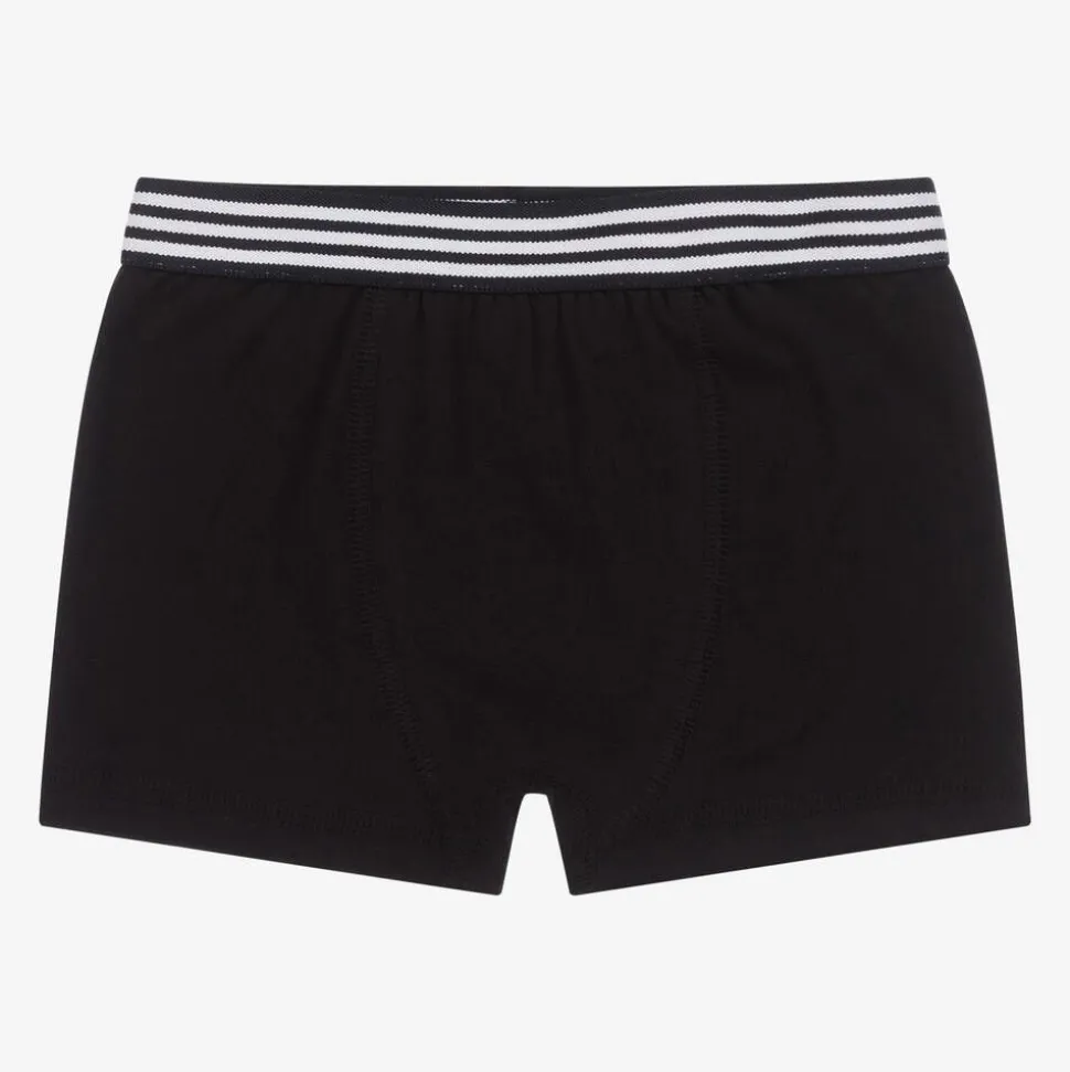 Boys Black Organic Boxer Briefs (5 Pack)