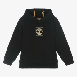 Boys Black Organic Cotton Hoodie