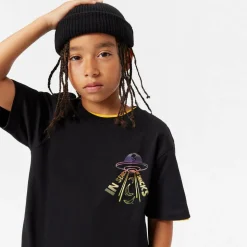 Boys Black Organic Cotton UFO T-Shirt