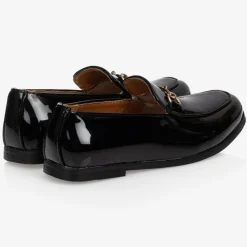Boys Black Patent Loafers