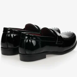 Boys Black Patent Penny Loafers