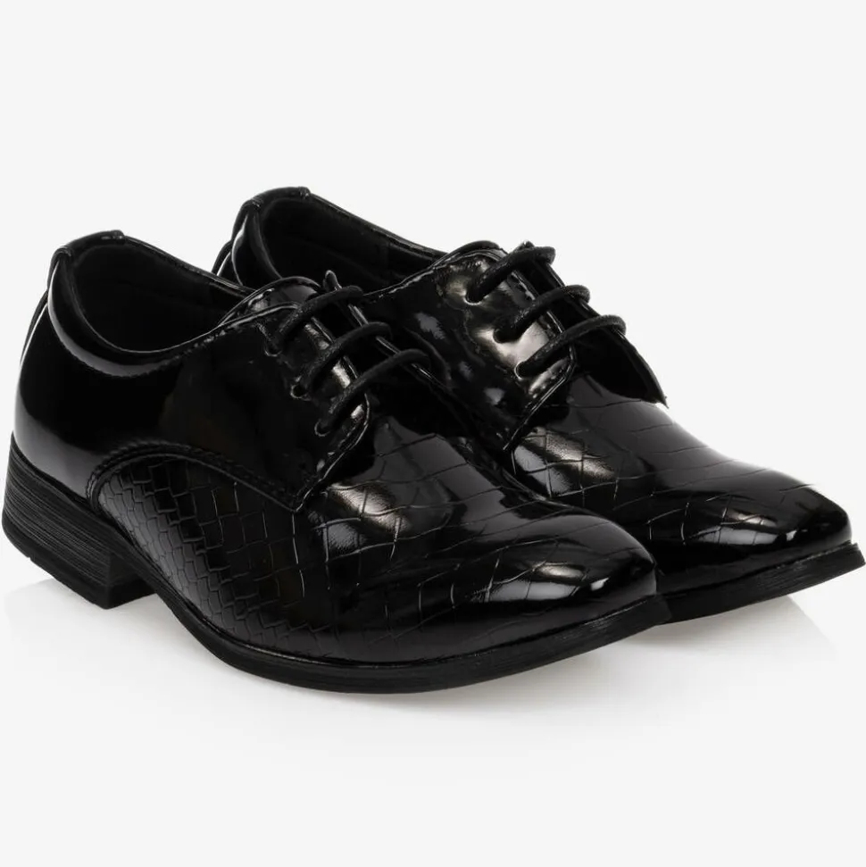 Boys Black Patent Shoes