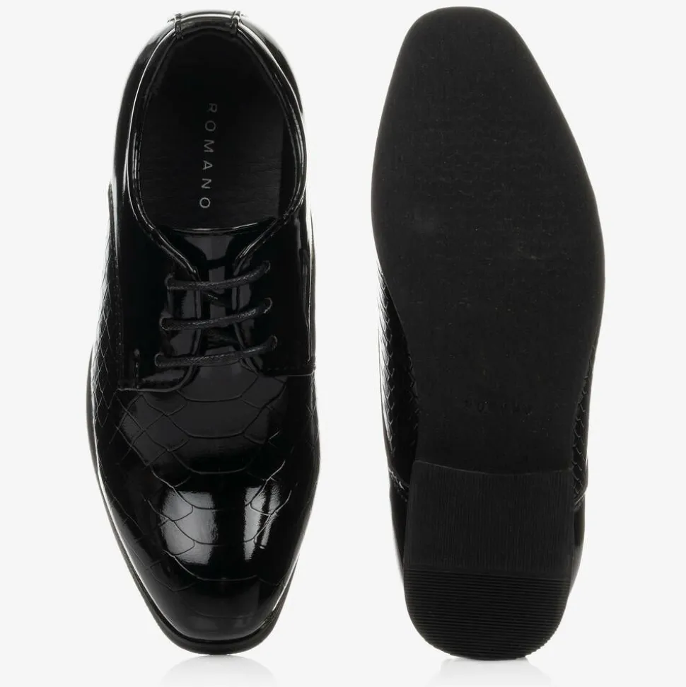 Boys Black Patent Shoes