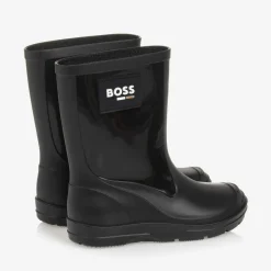 Boys Black Rain Boots
