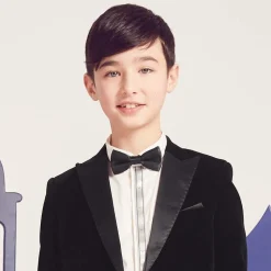 Boys Black Satin Bow Tie (10cm)