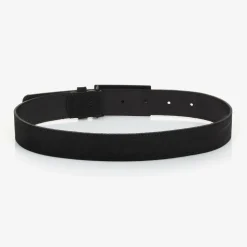 Boys Black Suede Leather Belt
