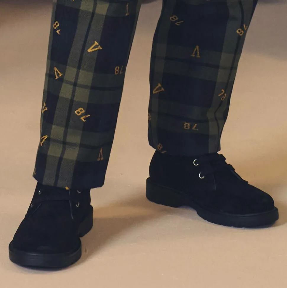 Boys Black Suede Leather Ankle Boot