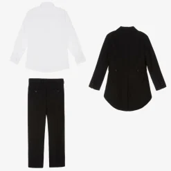 Boys Black Tailcoat Tuxedo Suit