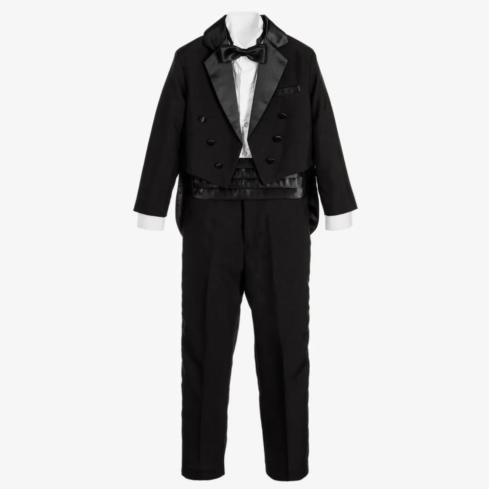 Boys Black Tuxedo Suit