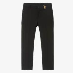 Boys Black Twill Trousers